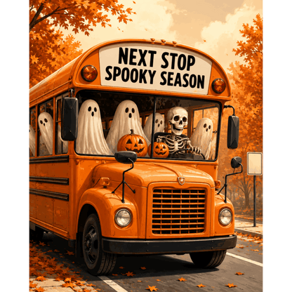 Spooky Season Bus | Paint by Number