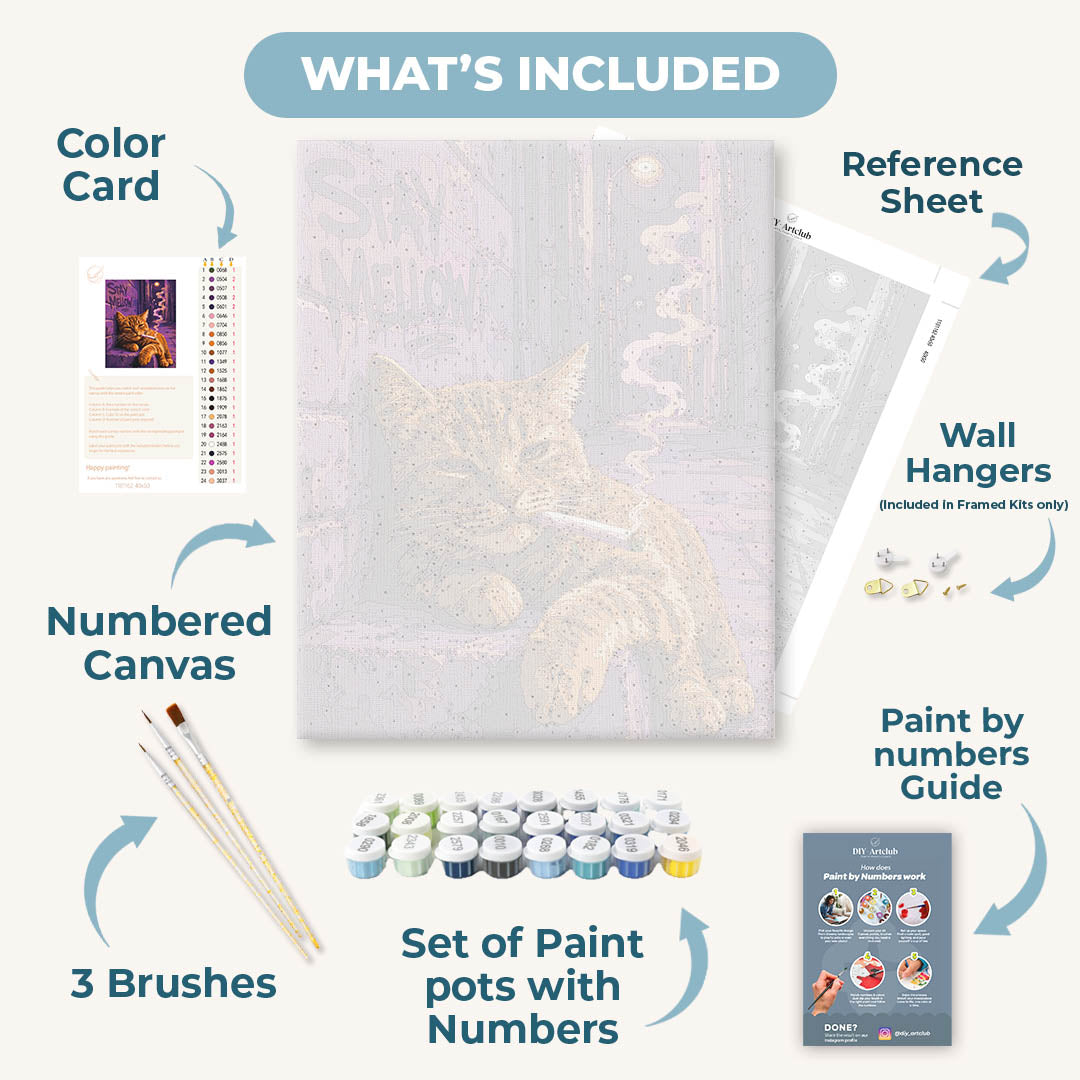 Chat zen | Peinture à numéros