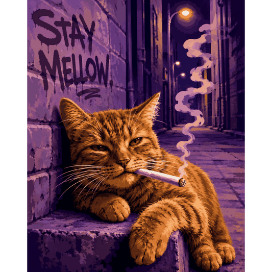 Stay Mellow Cat | Paint by Number