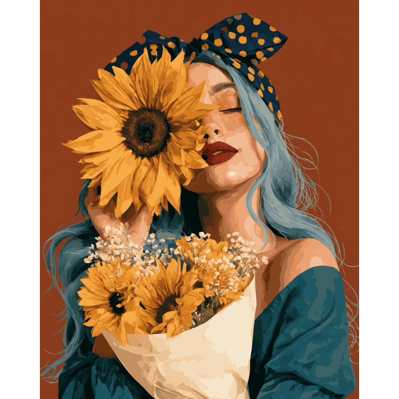 Sunflower Embrace | Paint by Number