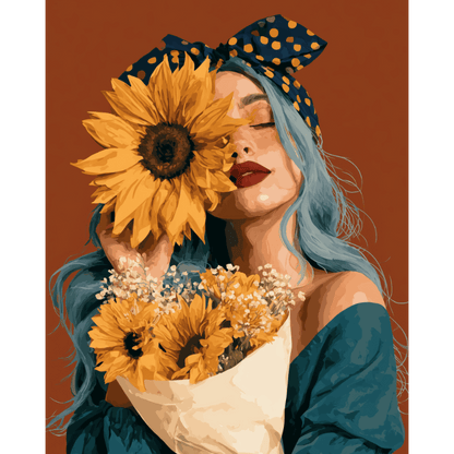 Sunflower Embrace | Paint by Number
