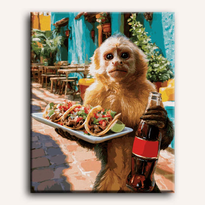 Taco Time Monkey | Paint by Number