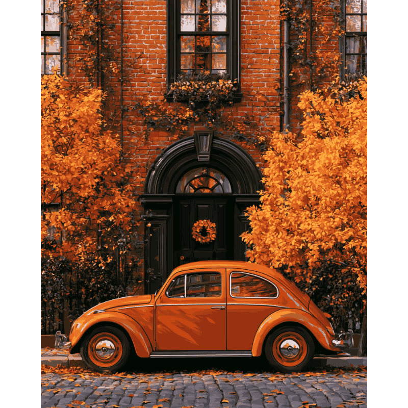 Vintage Beetle Autumn | Paint by Number