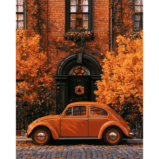 Vintage Beetle Autumn | Paint by Number