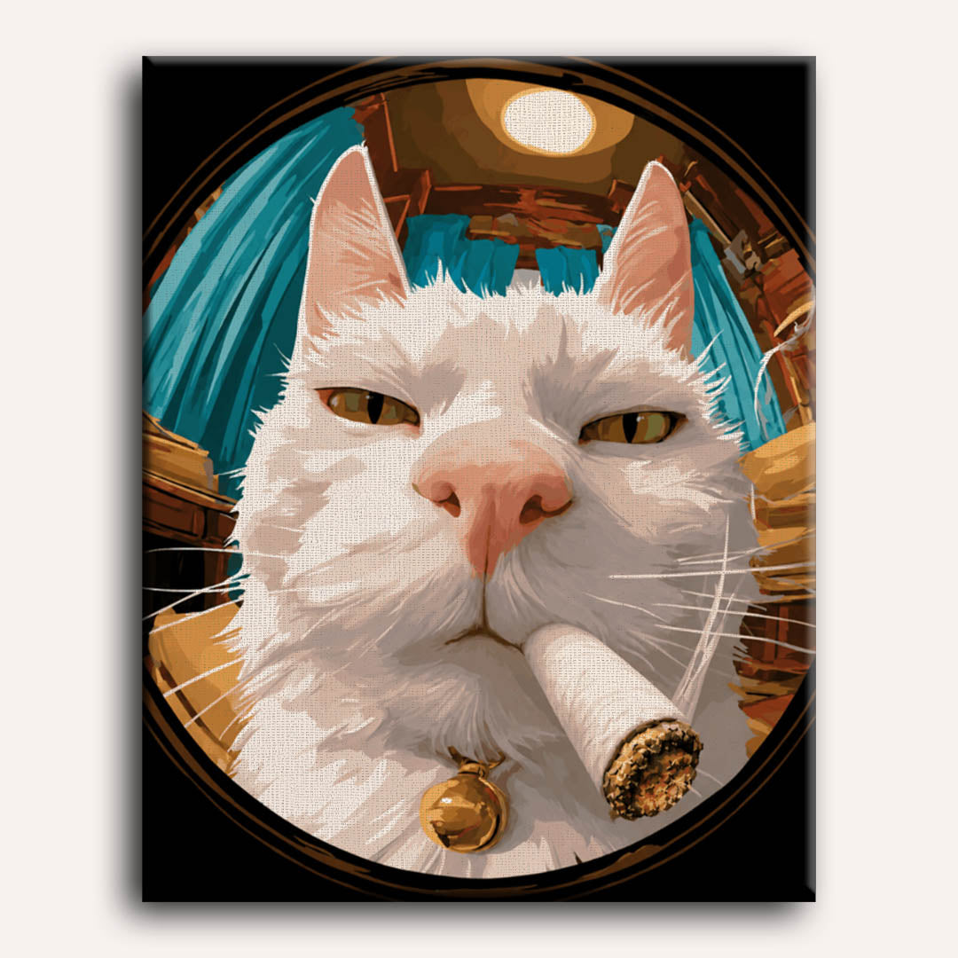 Wizard Cat's Pipe | Paint by Number