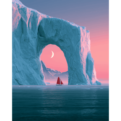 Arctic Arch Sailing | Paint by Number - Paint by numbers