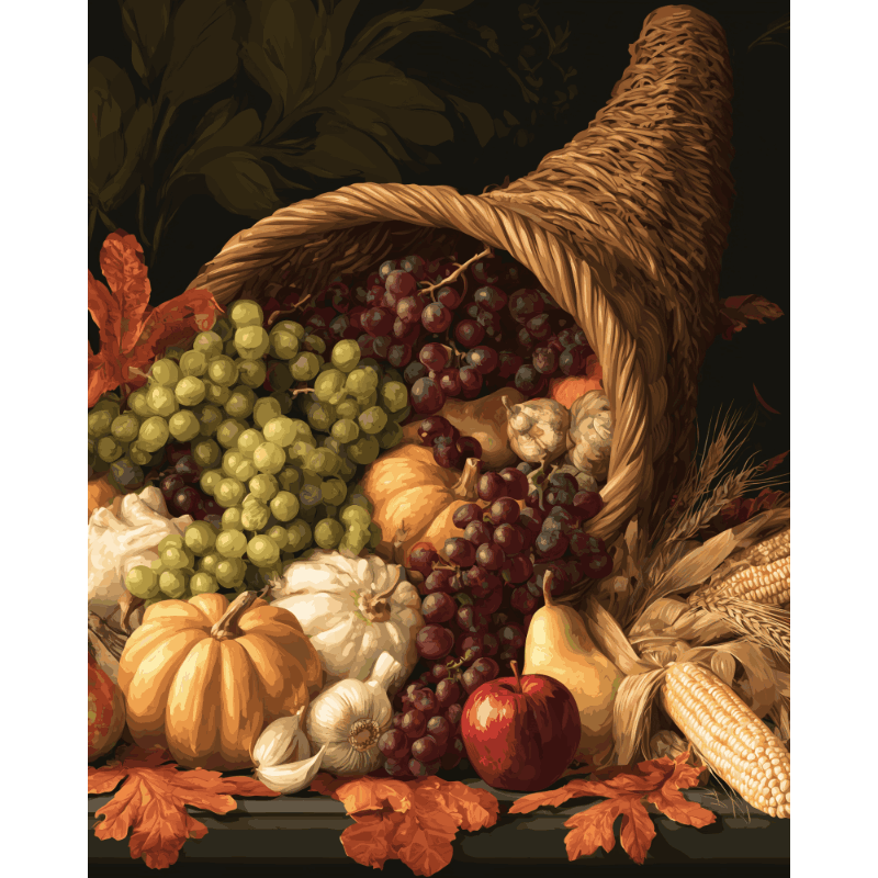 Autumn Cornucopia | Paint by Number - Paint by numbers