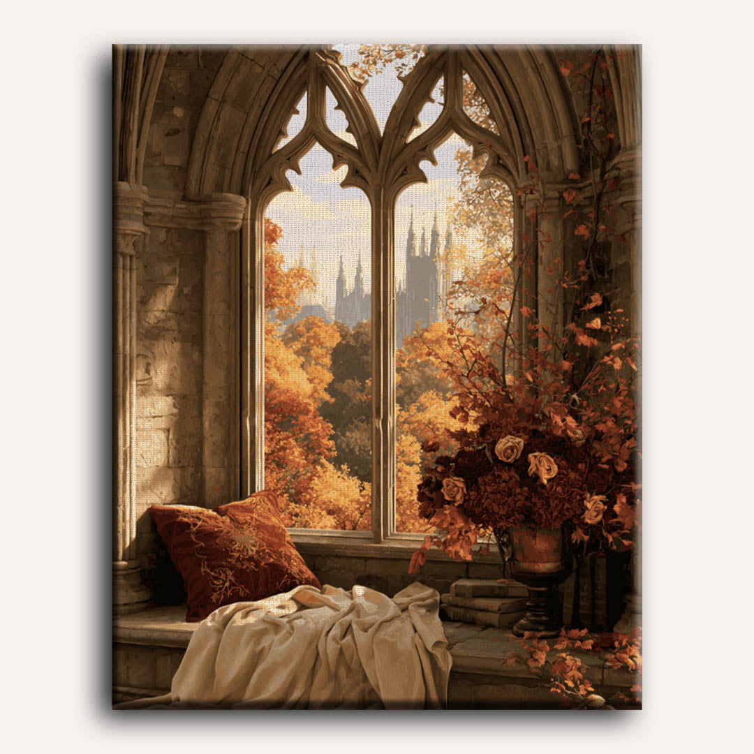 Autumn Reading Window | Paint by Number