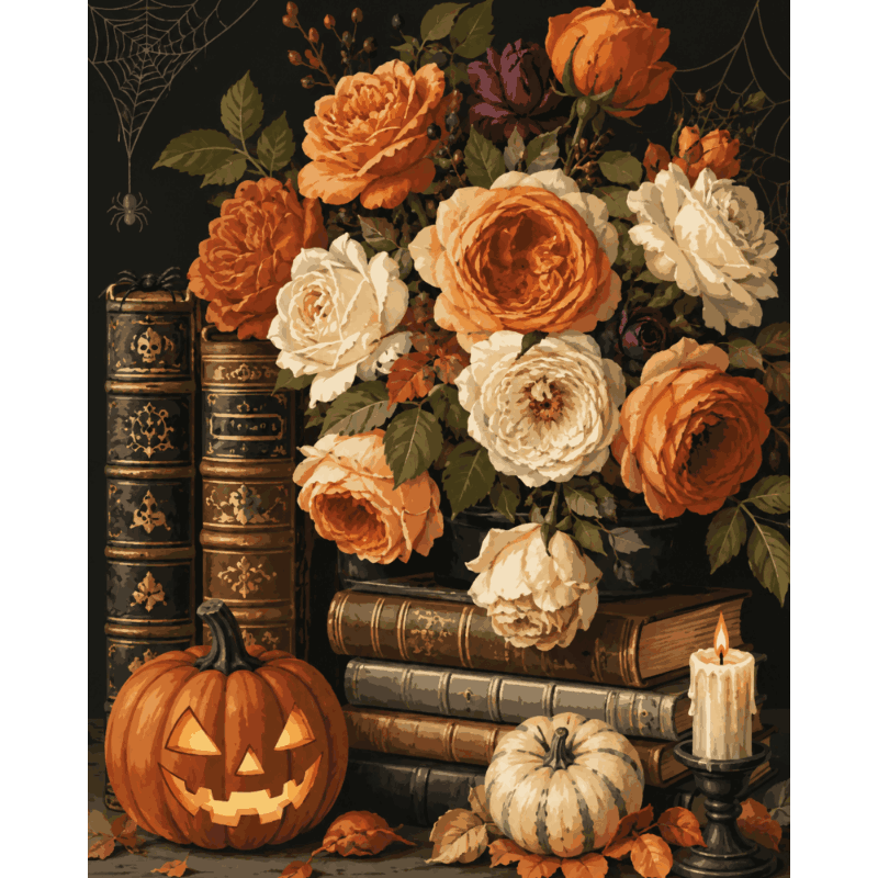 Autumn Rose Bouquet | Paint by Number - Paint by numbers