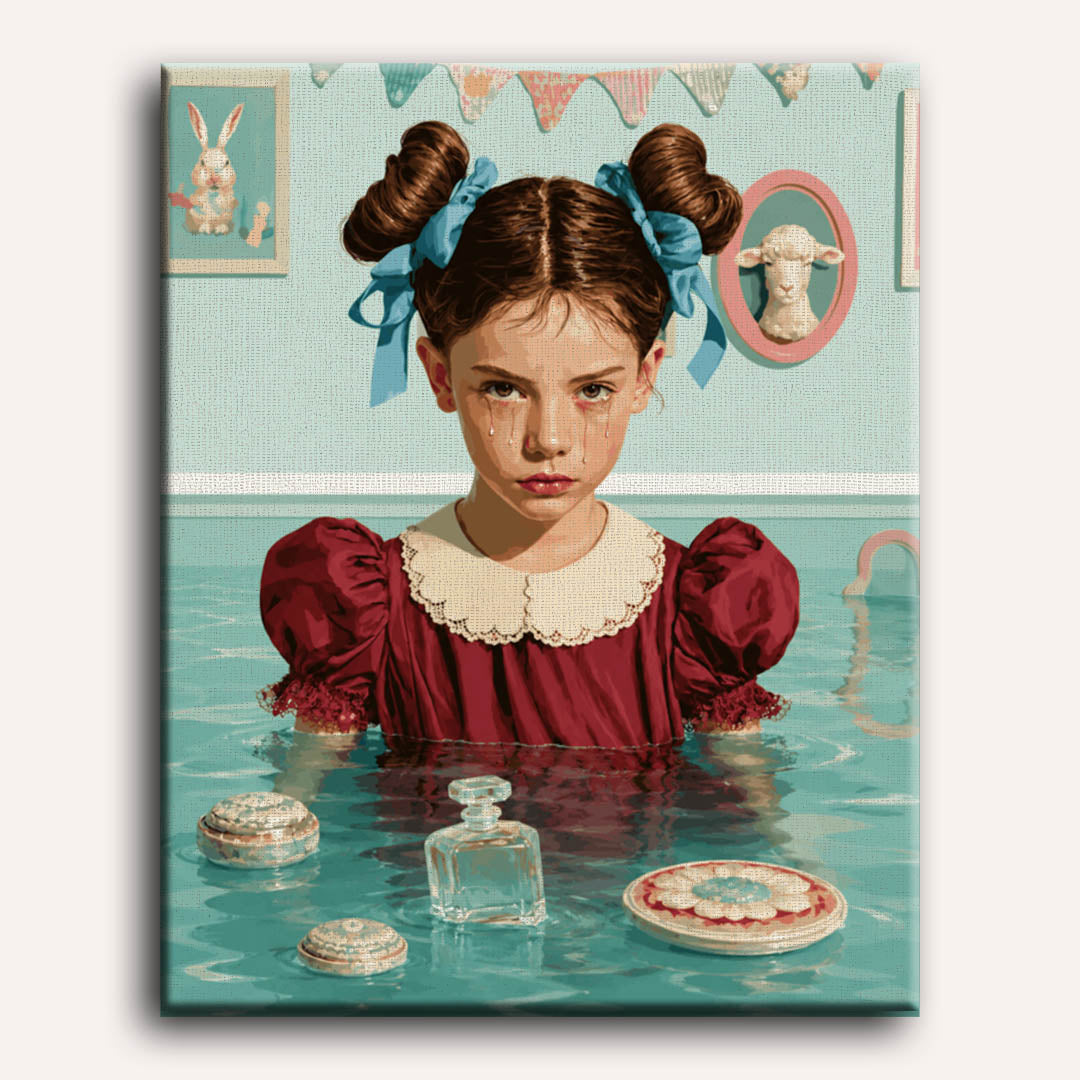 Rêverie dans la baignoire | Peinture à numéros