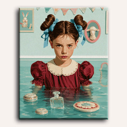 Rêverie dans la baignoire | Peinture à numéros