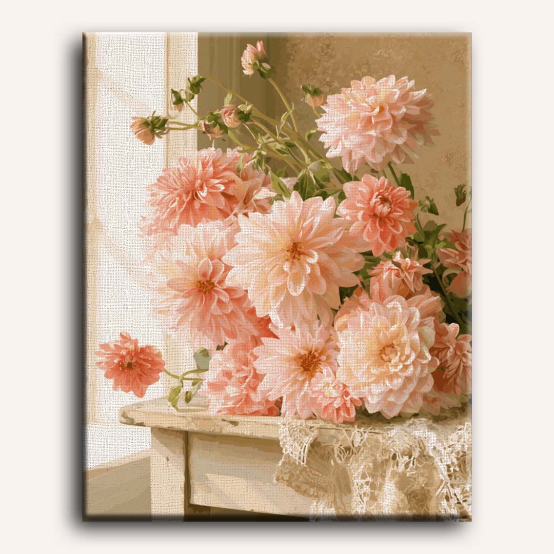 Dahlia Windowsill | Paint by Number