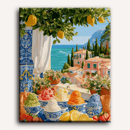 Coupes de gelato en faïence de Delft | Peinture à numéros