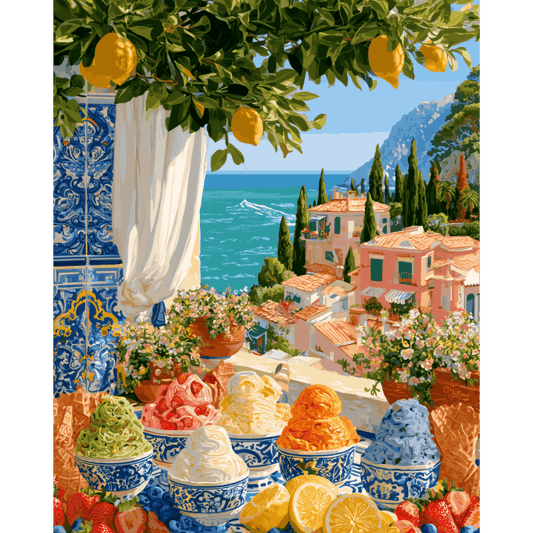 Delft Gelato Bowls | Paint by Number - Paint by numbers