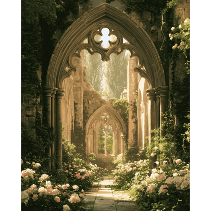 Garden Ruins Path | Paint by Number - Paint by numbers