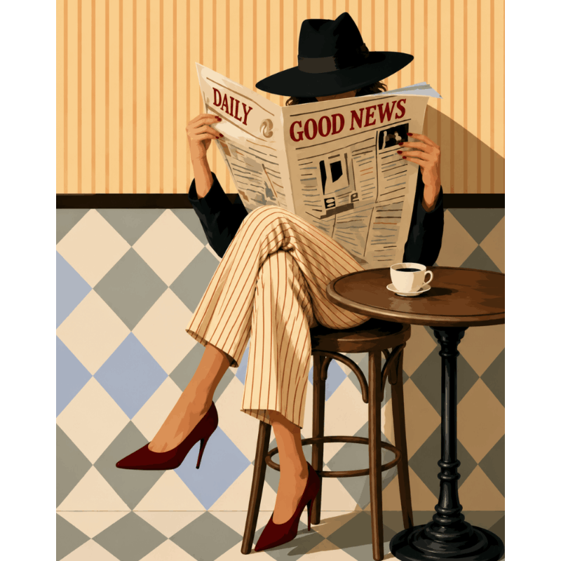 Good News Reader | Paint by Number - Paint by numbers