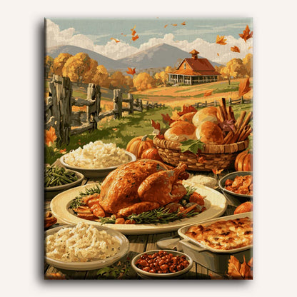 Tavola della Festa del Raccolto | Dipingi con i numeri