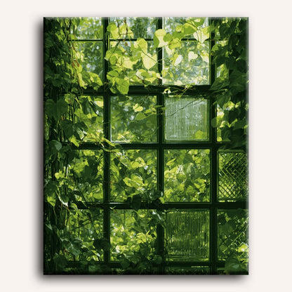 Ivy Window Pattern | Paint by Number