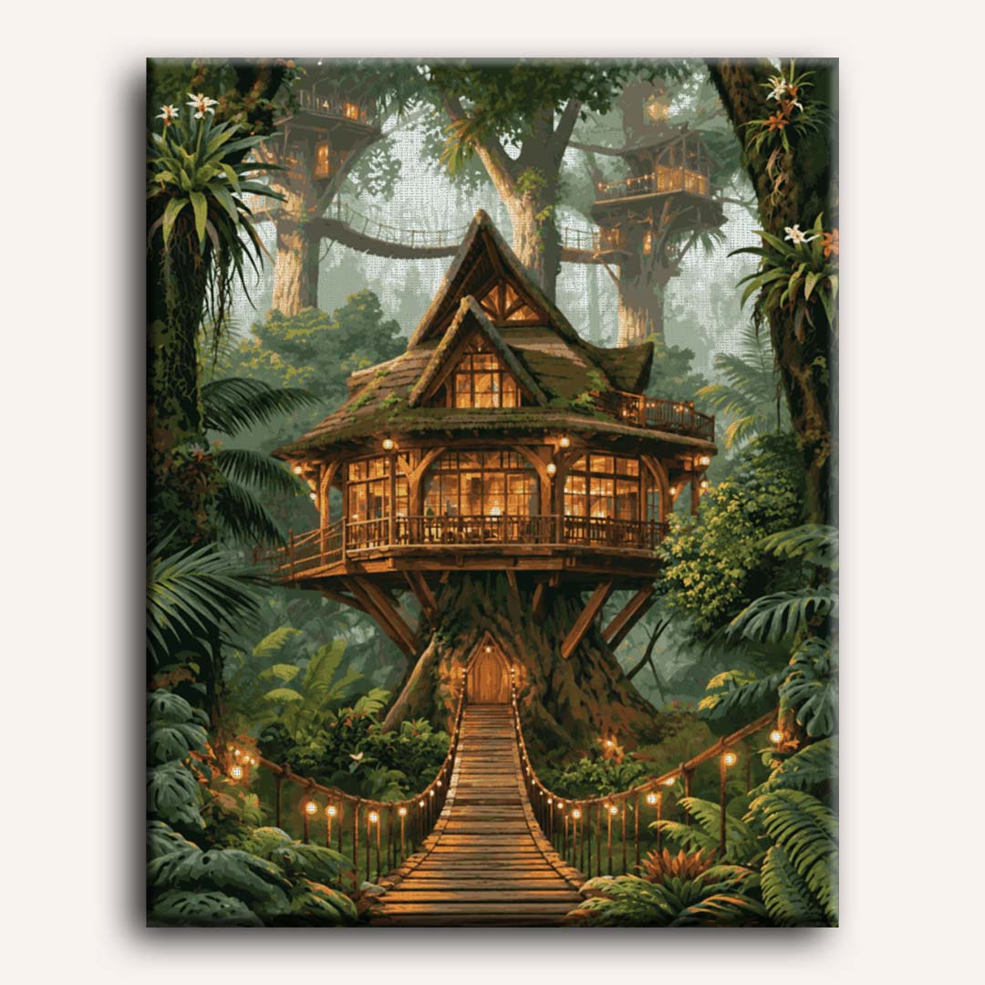 Jungle Treehouse | Paint by Number
