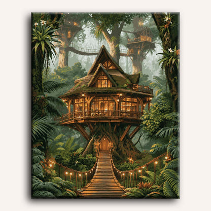 Jungle Treehouse | Paint by Number