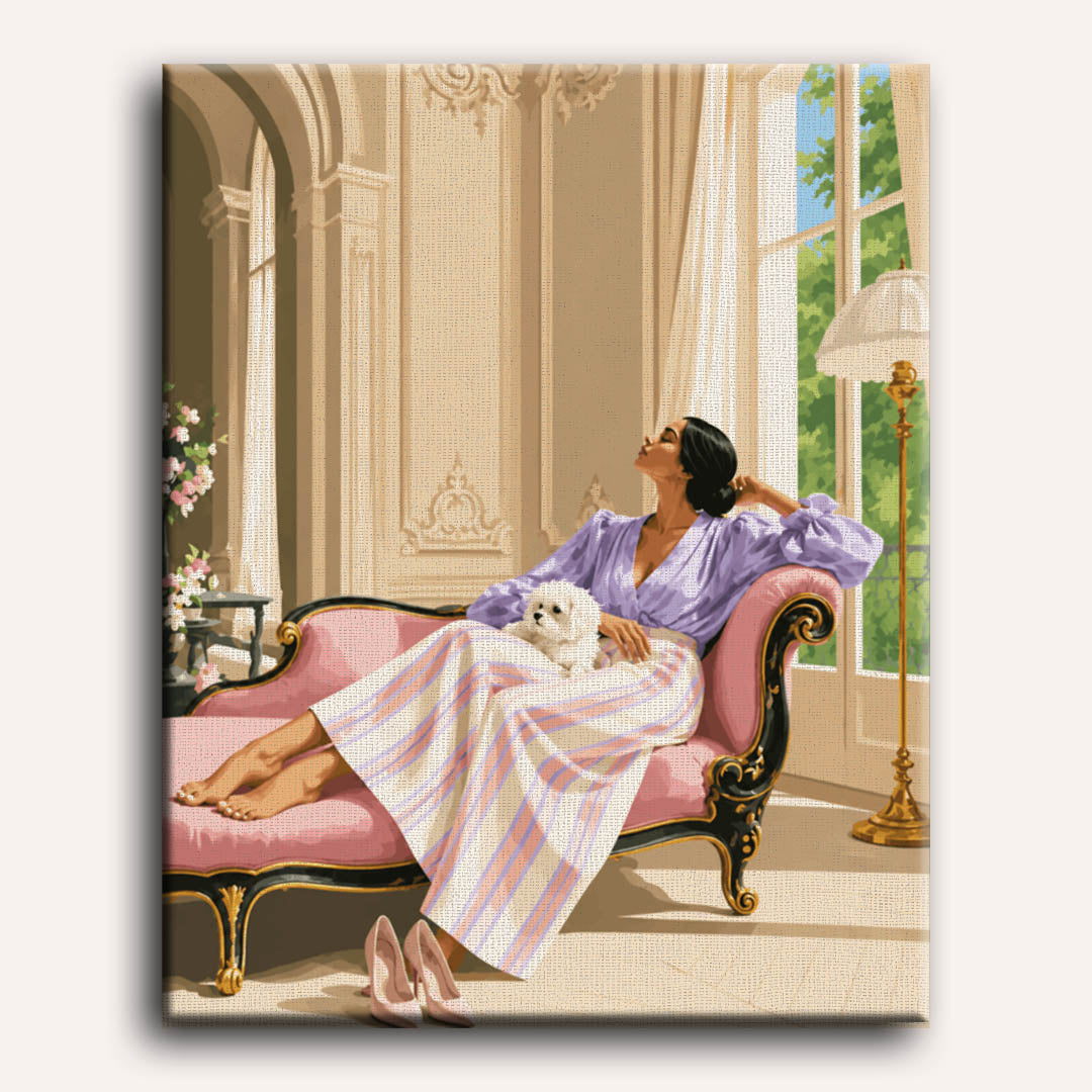 Lavender Chaise Lounge | Paint by Number