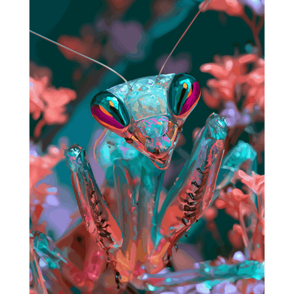 Mantis Close-Up | Paint by Number - Paint by numbers