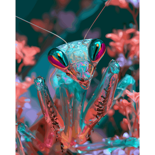 Mantis Close-Up | Paint by Number - Paint by numbers