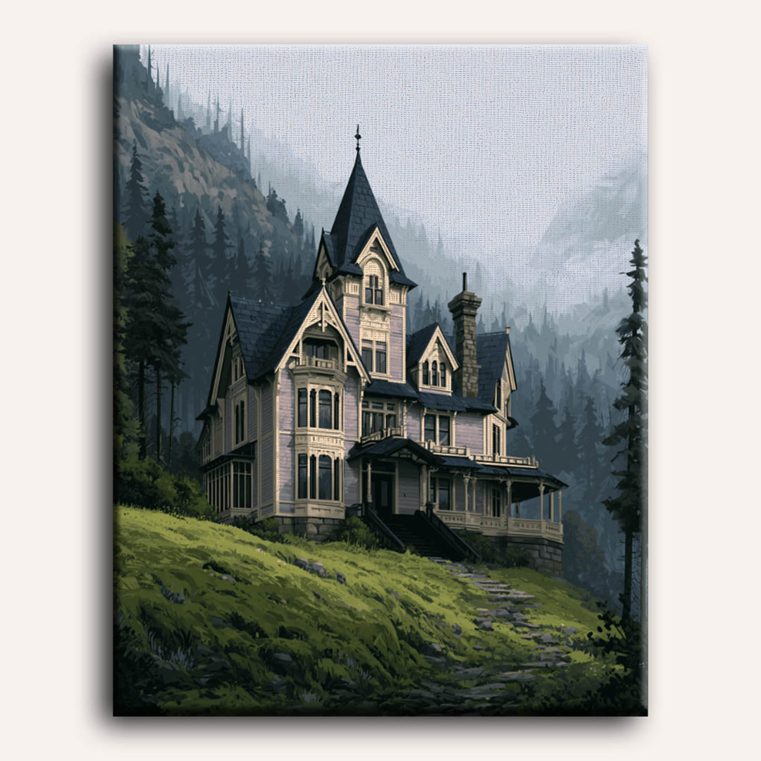 Misty Mountain Manor | Paint by Number