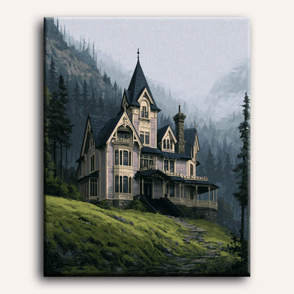 Misty Mountain Manor | Paint by Number