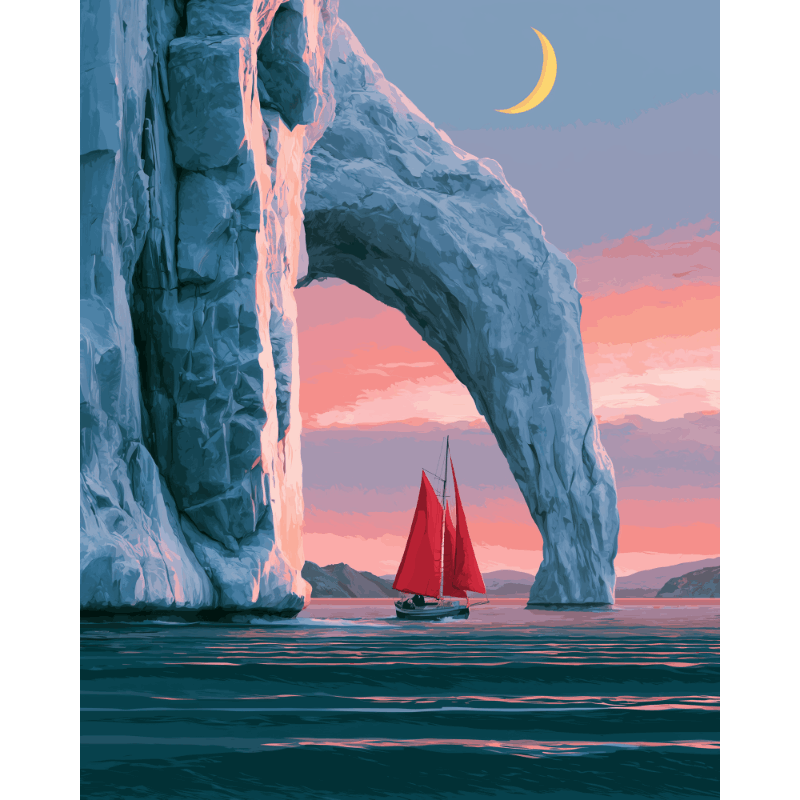 Moonlit Ice Arch | Paint by Number - Paint by numbers
