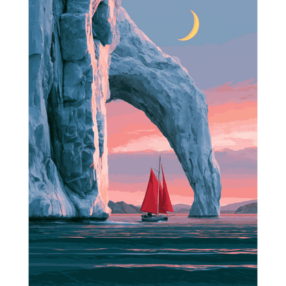 Moonlit Ice Arch | Paint by Number - Paint by numbers