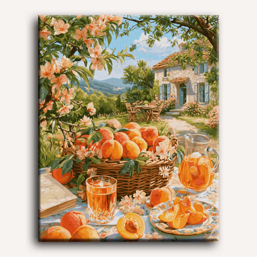 Peach Orchard Basket | Paint by Number