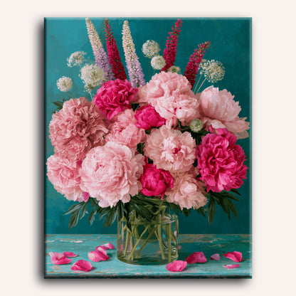 Peony Vase | Paint by Number