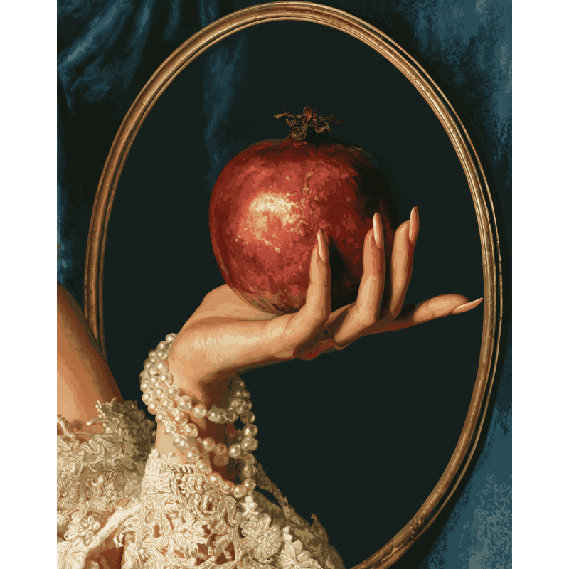 Pomegranate in Hand | Paint by Number - Paint by numbers