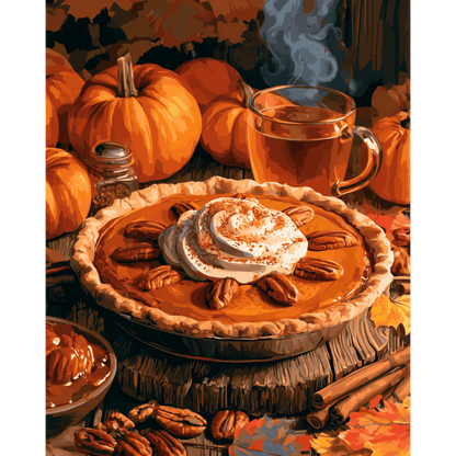 Pumpkin Pie Morning | Paint by Number - Paint by numbers