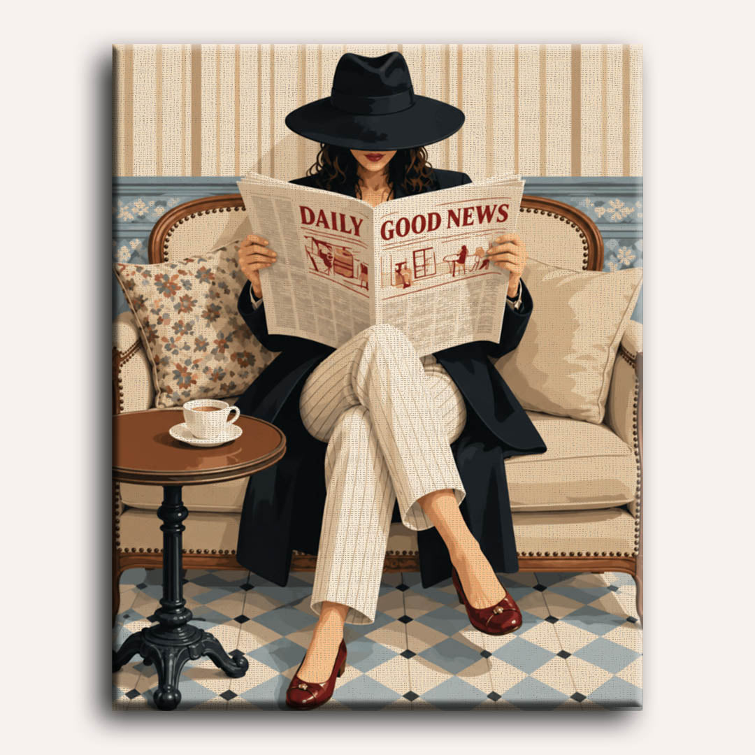 Lire de bonnes nouvelles | Peinture à numéros