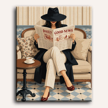 Lire de bonnes nouvelles | Peinture à numéros