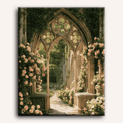 Rose Covered Ruins | Paint by Number