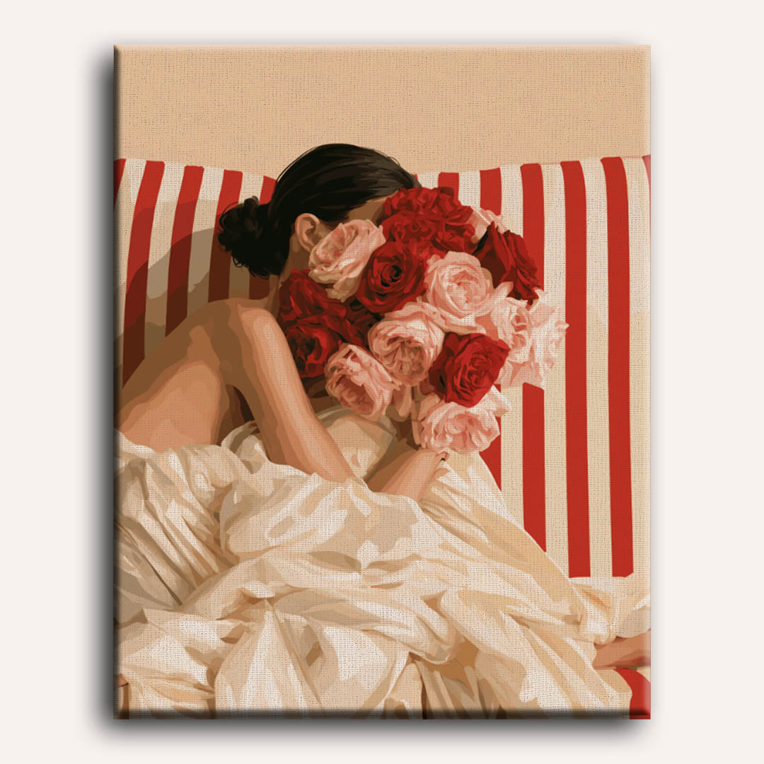 Roses in Her Hair | Paint by Number