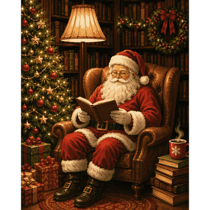 Santa's Reading Nook | Paint by Number - Paint by numbers