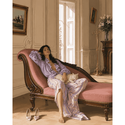 Silk Robe Repose | Paint by Number - Paint by numbers