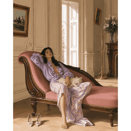 Silk Robe Repose | Paint by Number - Paint by numbers