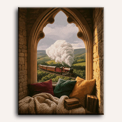 Train Through the Window | Paint by Number