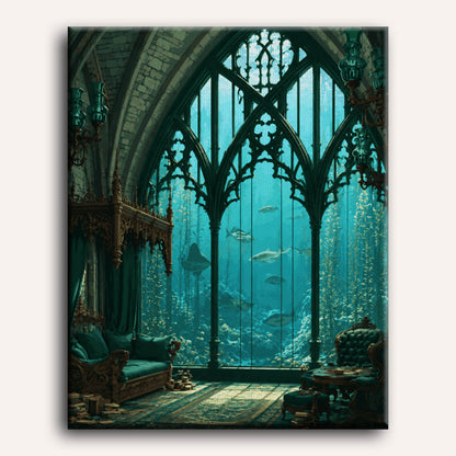 Underwater Gothic Room | Paint by Number