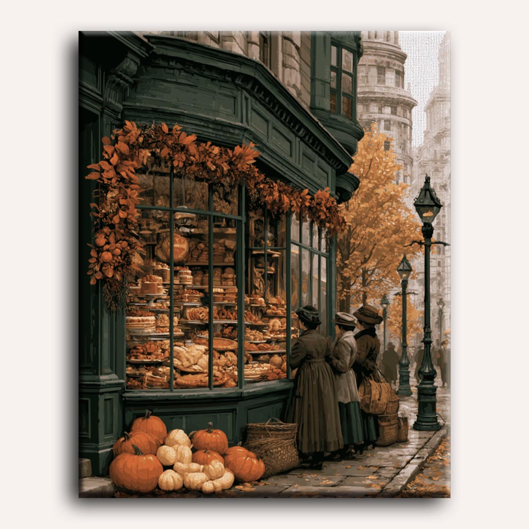 Rue de la boulangerie d'autrefois | Peinture à numéros