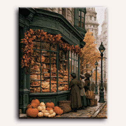 Rue de la boulangerie d'autrefois | Peinture à numéros