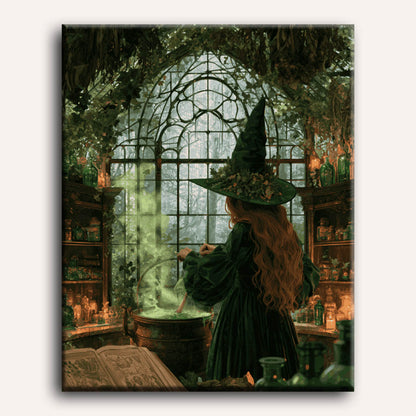 La serre de la sorcière | Peinture à numéros