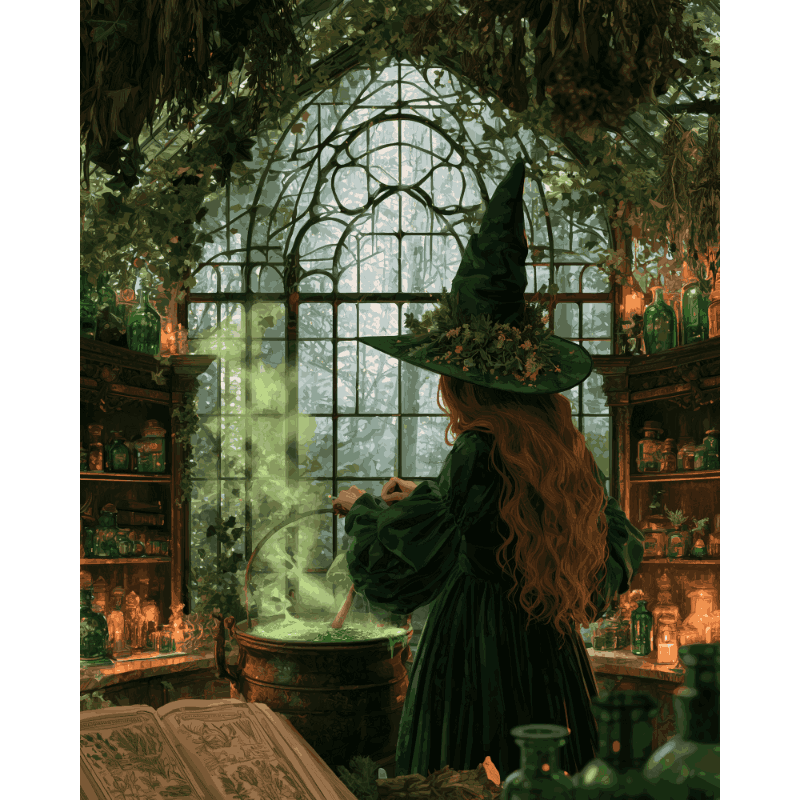 Witch's Glasshouse | Paint by Number - Paint by numbers