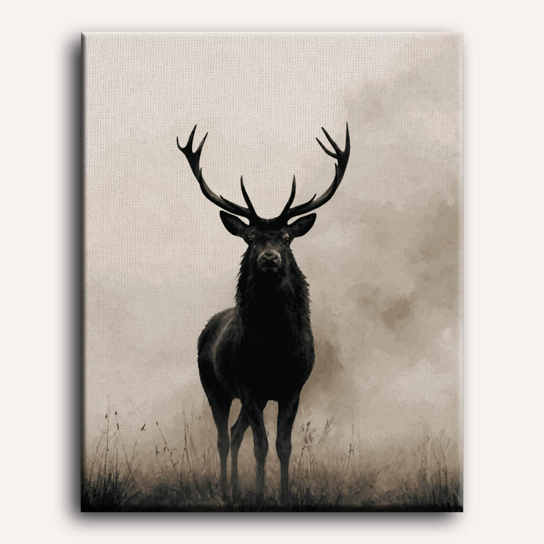 Cerf dans la brume | Peinture à numéros