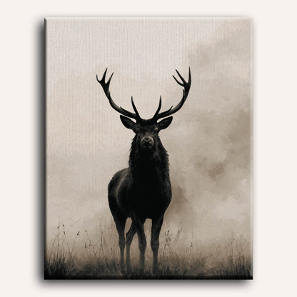 Cerf dans la brume | Peinture à numéros